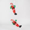 Climbing Santa Claus Christmas Decoration with Ladder and Rope for Window Display