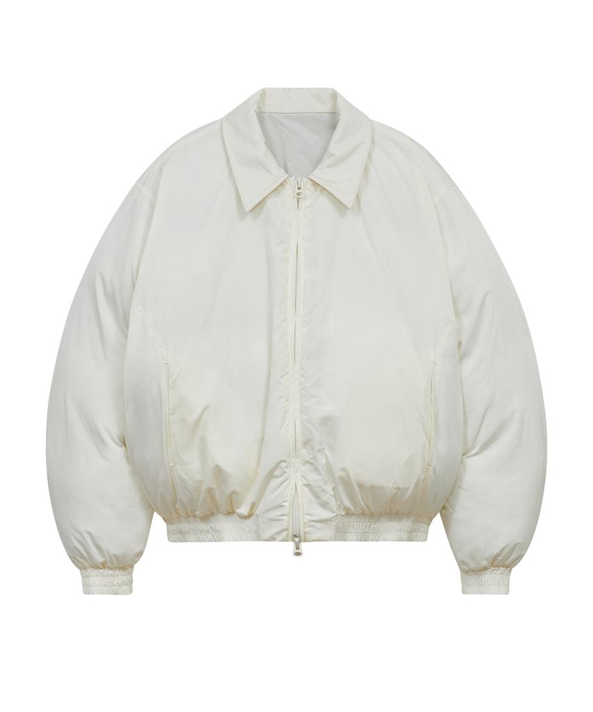 Standarderror 87-Stan023 Essential Collared Neck 2-Way Padded Jumper Ivory