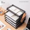 Stackable File Shelves Detachable File Storage Tray Shelf Multi-Tier Document Holder  Office