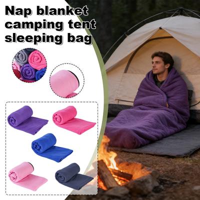 Fleece Sleeping Bag, Midday Nap Blanket, Camping Travel, Extra Thick And Breathable.