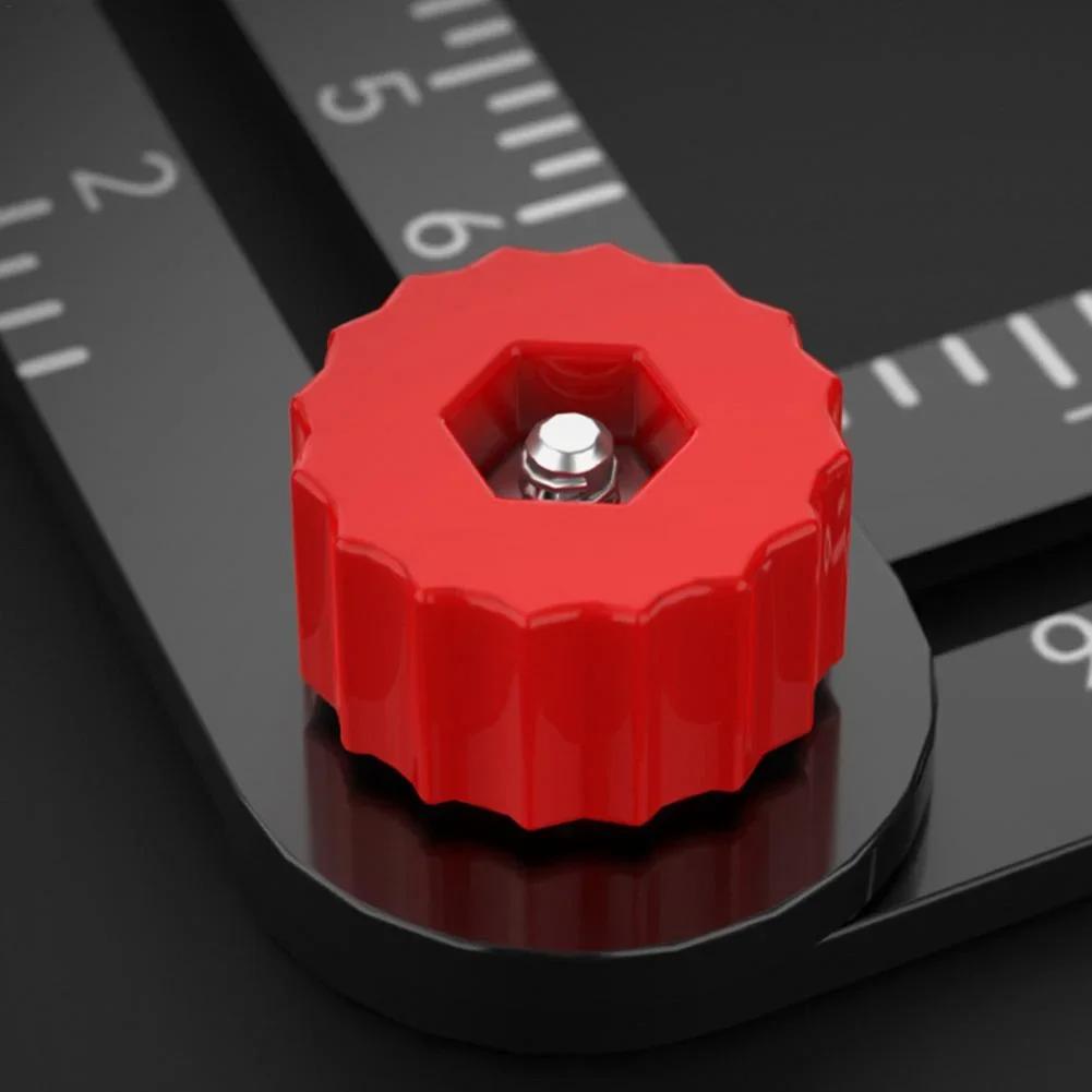1PCS Aluminum Alloy Multi-Angle Measuring Ruler - Folding Tile Hole Locator for Woodworking/Construction