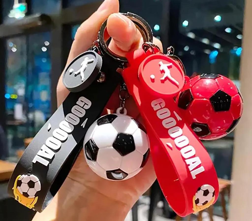 [INICO LIFE] Soccer Ball Key Chain Trophy Set Red Bag