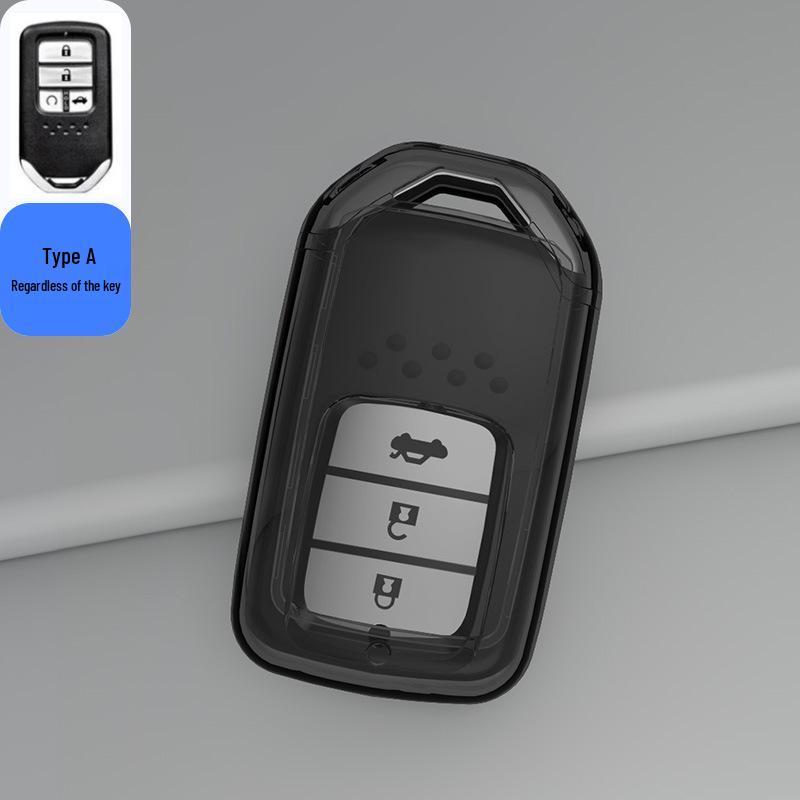 Honda Key Case for Civic, Accord, CRV, Vezel, URV, Avancier, Fit, Crider, Integra, Breeze - Transparent Shell