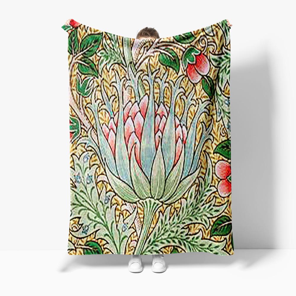 

Floral Quilted Blanket Sofa Bed Throw Decorative Bedspread Bed Cover for Living Room Bedroom Home Decor 75x100cm