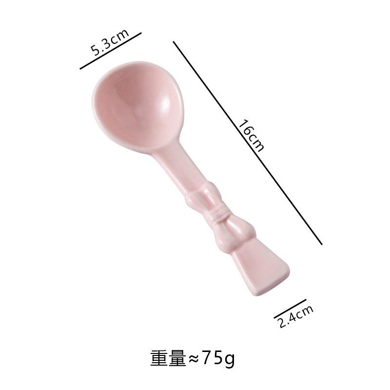 Korean Style Creative Cute Ceramic Soup Spoon for Kids Afternoon Tea Ice-Cream Coffee Dessert Mixing Spoons Kitchen Tableware4