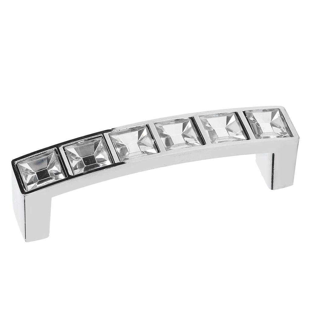 Crystal Handle Modern Simple Cabinet Door Diamonds Double Hole Handle Drawer Pull