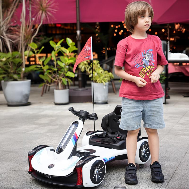 Children's Electric Car 360 Degree Drift Four-wheeled Dual Drive Can Sit Baby Remote Control Toy Car All Terrain Vehicle