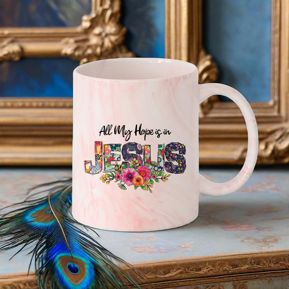 

Colorful God Jesus Cross Ceramic Mug Charming Butterfly Painting Coffee Mug With Handle Beer Cups Drinkware for Coworker Family 330ml