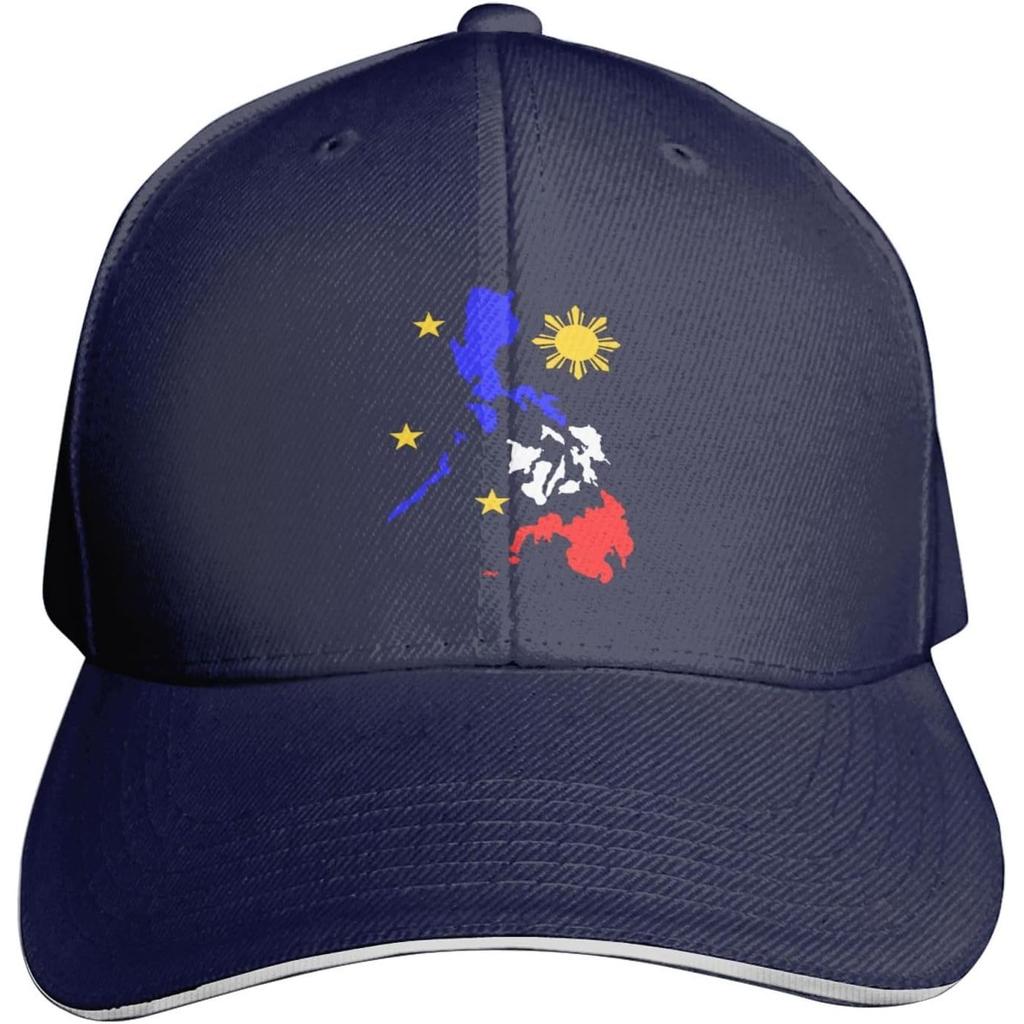 Filippinsk Karta Flagga Filippinerna Sol Stjärnor Basebollkeps Unisex Polyester Vardaglig Justerbar Hatt