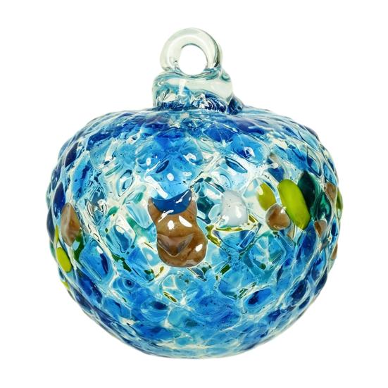 High Borosilicate Glass Spheres Hand Blown Ball Ornament, Colorful Christmas Hanging Decoration Handmade Ornaments for Tree, Window, Patio,