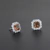 FFGems New Design Created Zultanite Stud Earrings Silver Square Stone Color Change Fine Jewelry For Women Girl Party Gift