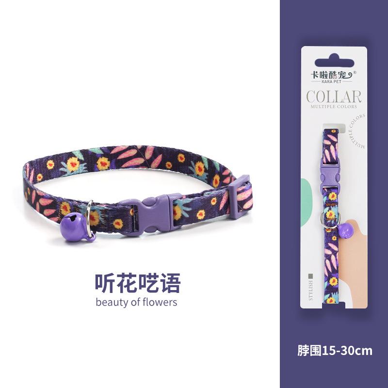 

Pet Cat Collar Adjustable Safety Buckle Necklace Kitten Anti-loss Bell Neck Strap Creative Pet Supplies Decoration Ornaments