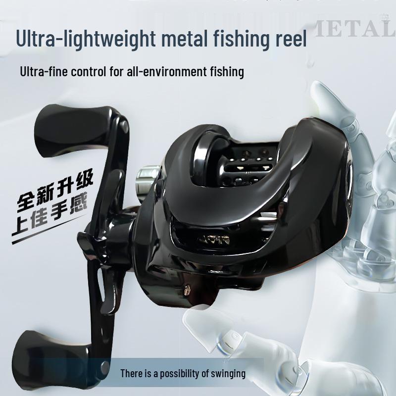 Black Warrior Anti-Backlash Baitcasting Reel - Super Light, Long Cast, Magnetic Brake, Micro Lure, All-Purpose Metal Fishing Reel