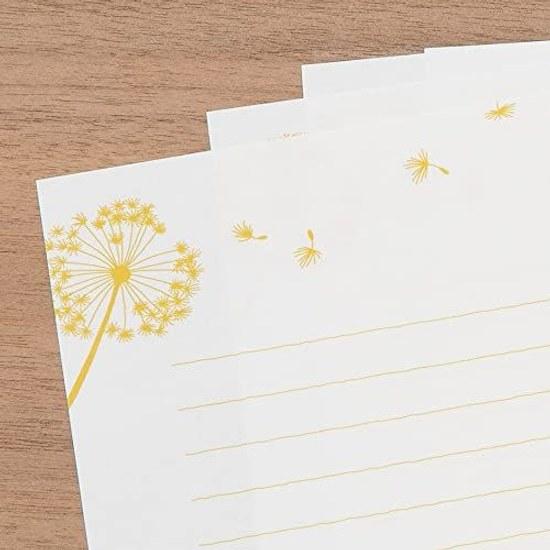 Midori Letter Set Foil-Stamped Envelope Cotton Wool Pattern