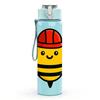 1PC Worker Bee Helmet Cartoon 750ml Color Plastic Sports Water Bottle Leakproof Flip Straw Lid Suitable for Sports Office Home Use
