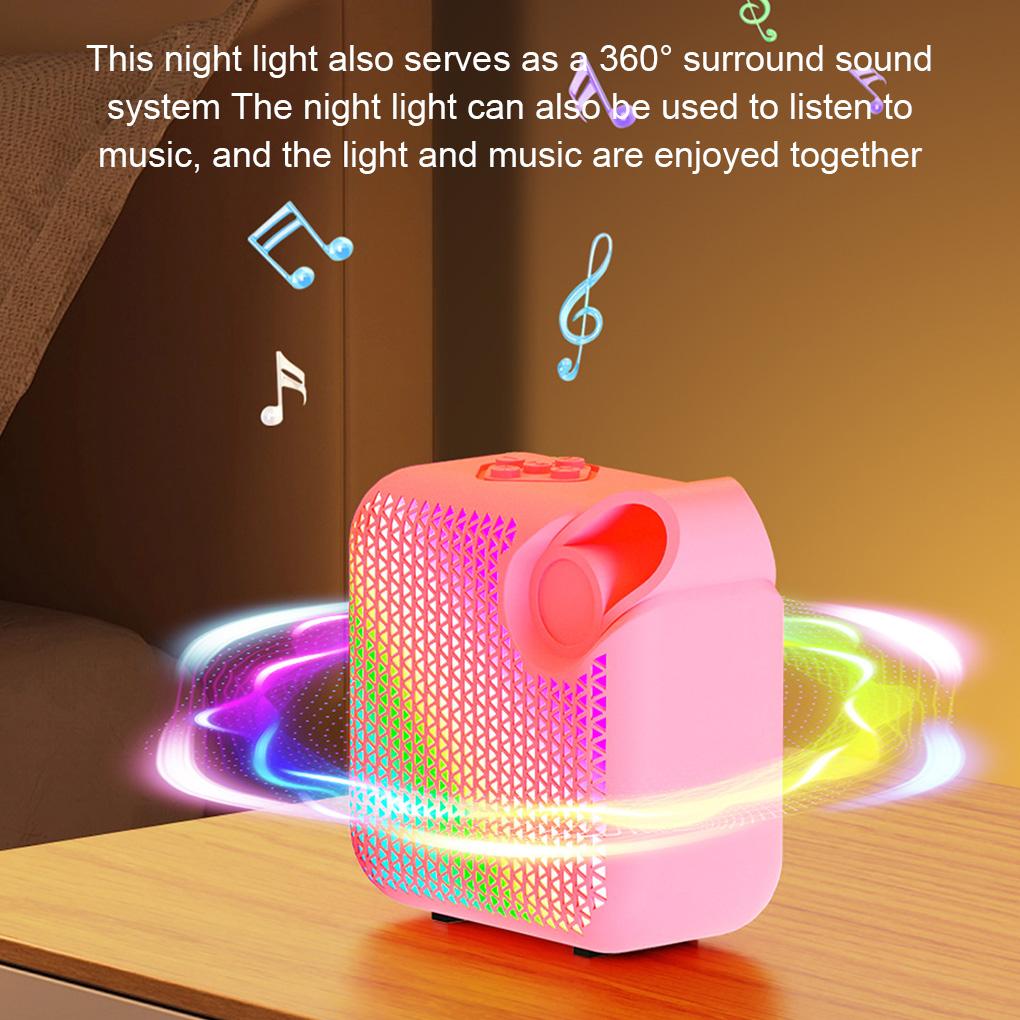 Mini Bluetooth 5.3 Mini Speaker Colorful Atmosphere Light Portable Outdoor Bass Cannon Creative Mini Speaker Explosive