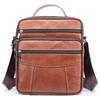 Fashionable Luxurious Men's Leather Single Shoulder Small Toe Bag With Layered Cowhide Men European American Retro Crossbody