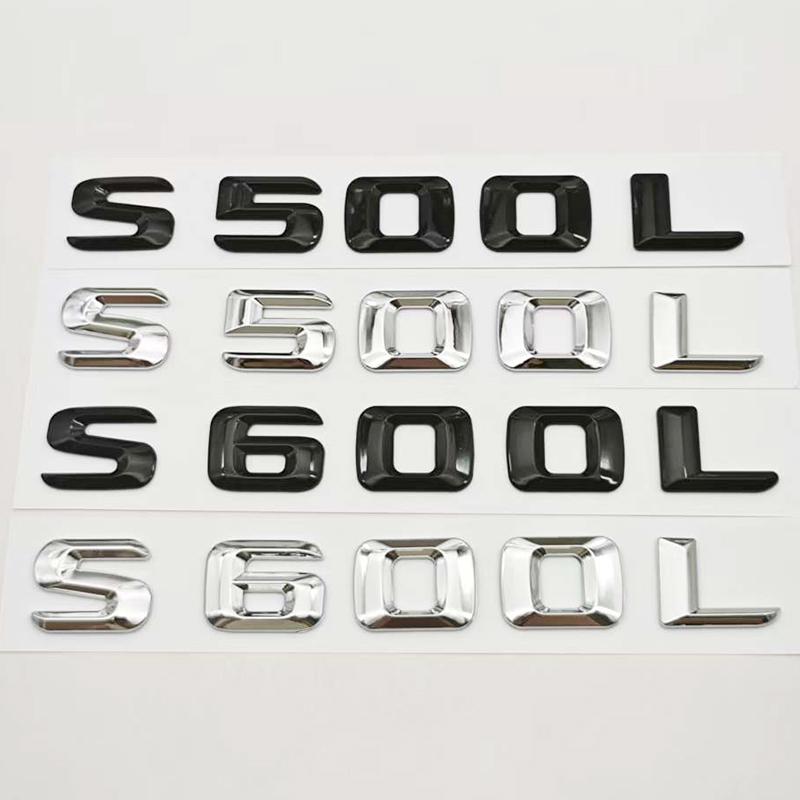 SXFA2 3D ABS Car Letters Logo S500L S600L Badge Sticker Emblem Decals For Mercedes Benz S Class S500L S600L V221 V222 Tail Accessories