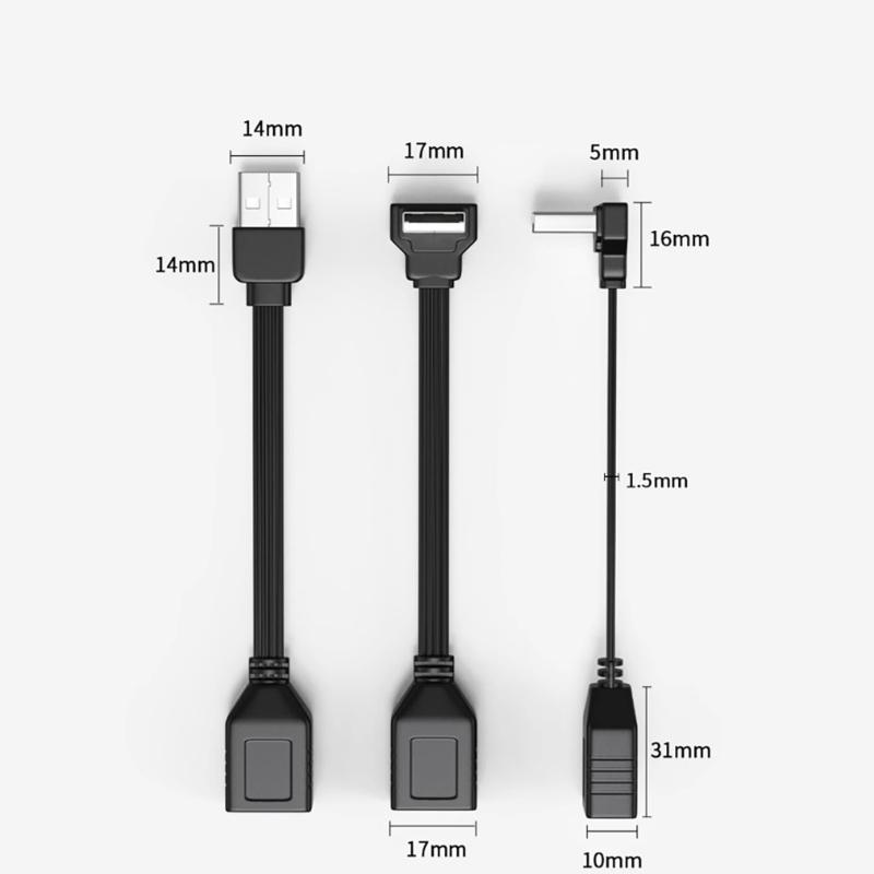Adjustable USB 2.0 Extension Cable Male to Female Charging Data Cable for Computer and Peripherals Devices
