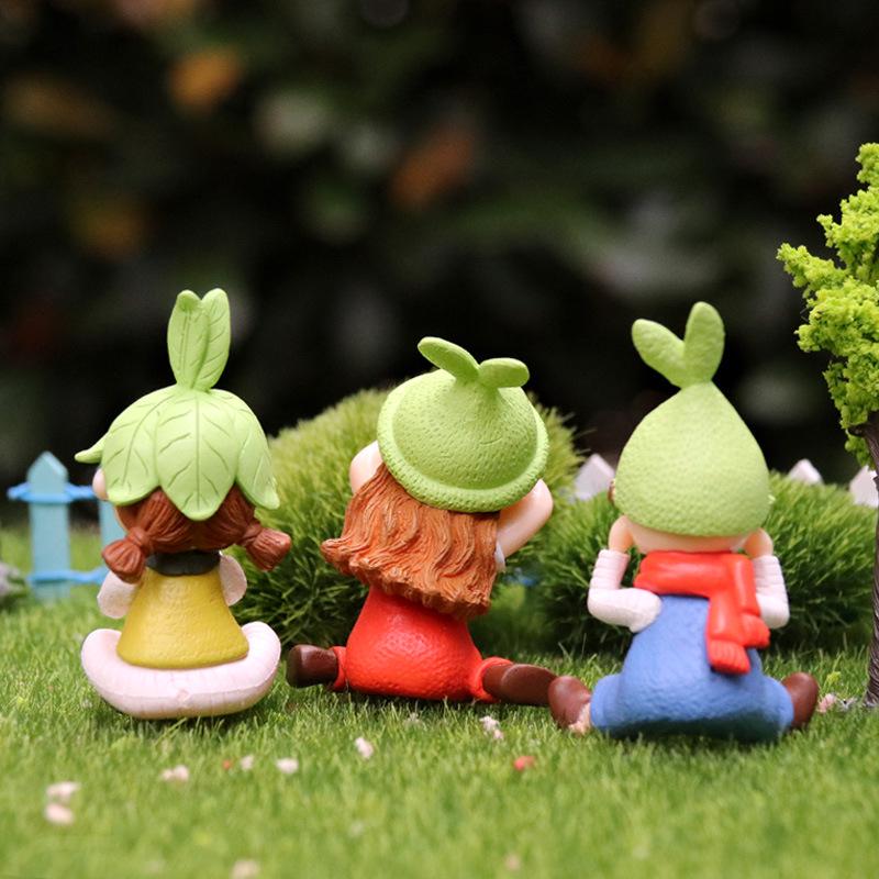 Adorable Baby Doll Figurine Trio: See No, Hear No, Speak No Evil - Desktop Decoration & Micro Landscape Ornament