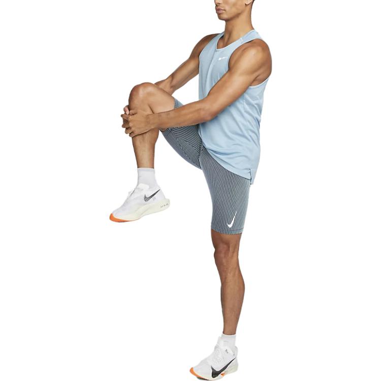 Nike Striped All Over Print Logo Pattern Running Compression Shorts Men Shorts Polar-Blue DM4623-017