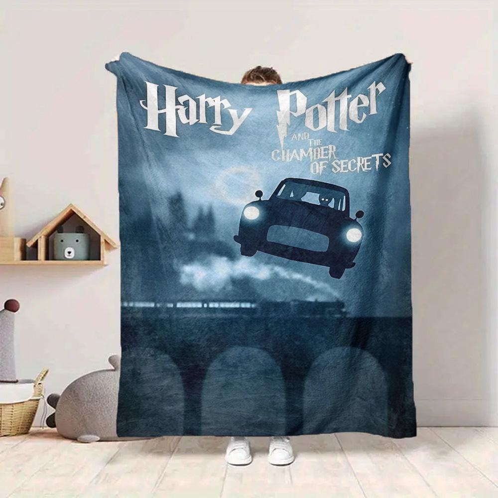 1pc Harry Potter Flannel Throw Blanket - HD Printed Lightweight Soft Warm All-Season Blanket for Sofa, Bed, Travel, Camping 036