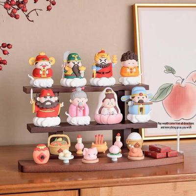 Cute God of Wealth Ornament Set