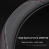 Full Leather Cover For All Seasons Auto Steering Wheel Cover Ultra-Thin Non-Slip Round Breathable Car Steering Wheel Protector