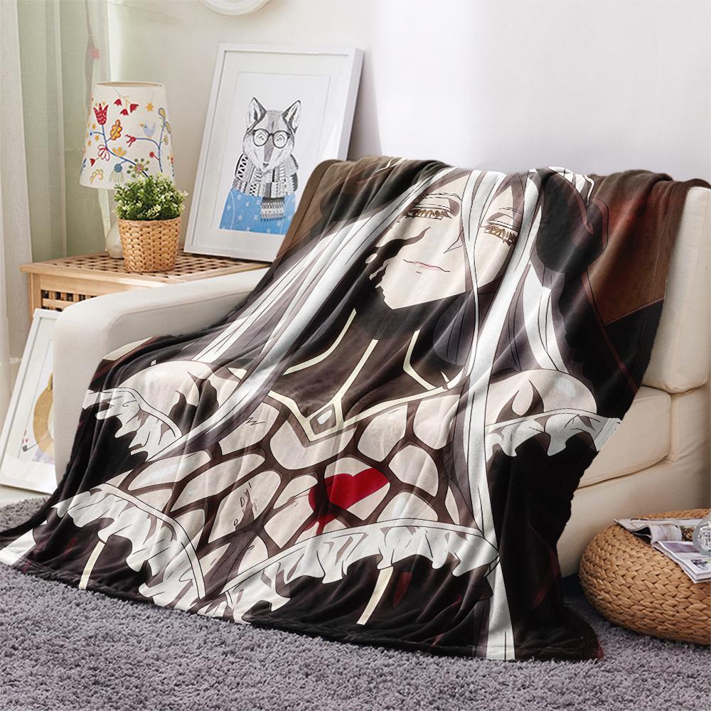1PC OVERLORD Print Flannel Blanket, High quality All Seasons, Home Decor, Warmth and Comfort, Perfect for Christmas Gifts