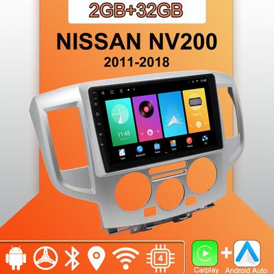 Autoradio Android Carplay pour NISSAN NV200 2011-2018 Lecteur multimédia Unité principale Stéréo Navigation GPS BT WIFI 2 + 32 Go
