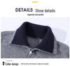Men's High-End Knit Zipper Cardigan: Casual Solid Color Lapel Sweater for Spring & Autumn