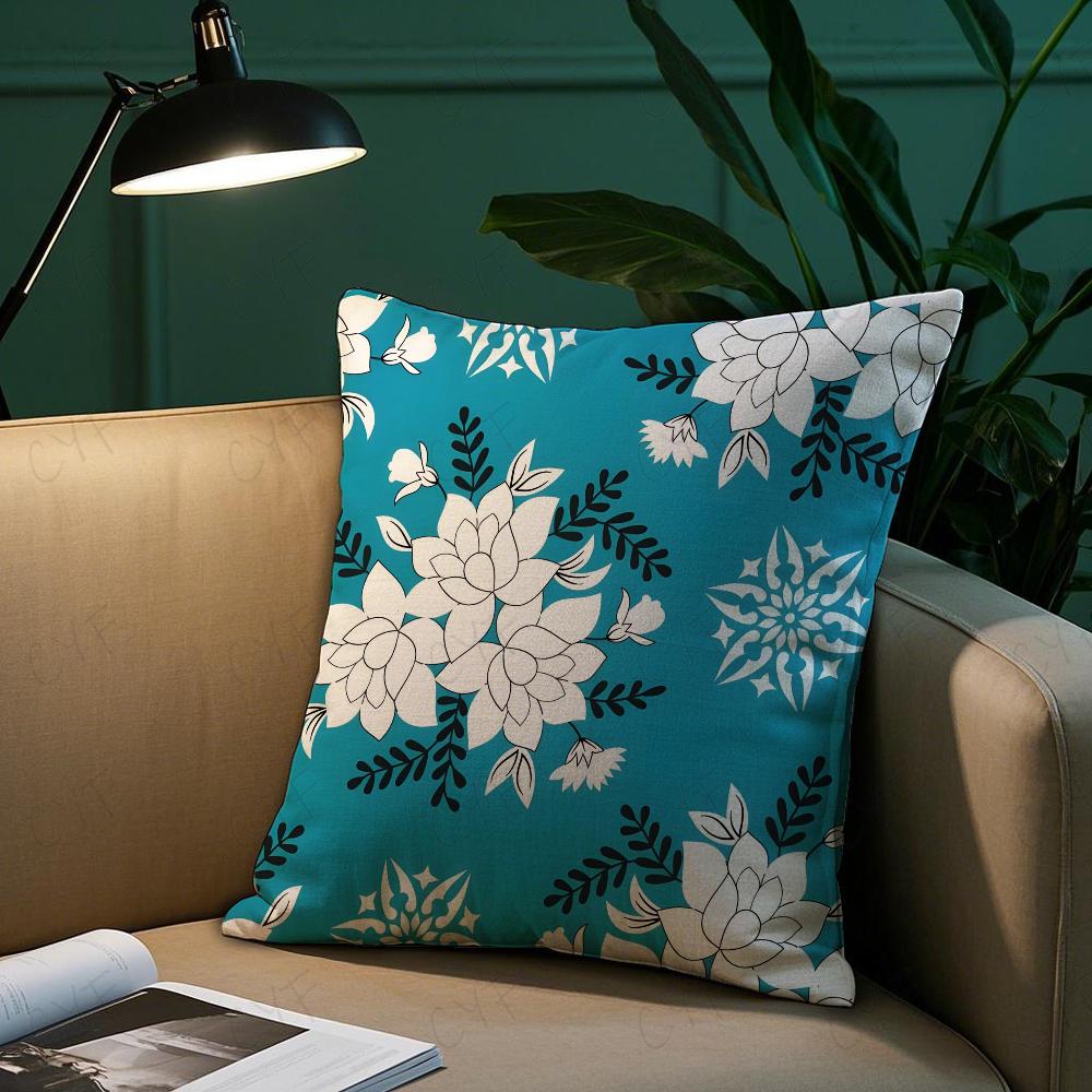 Badik Indonesien Batik Design Kissenbezug Milbenschutz Kissen Unsichtbarer Reißverschluss seidig kurzer Plüsch Sofakissenbezug