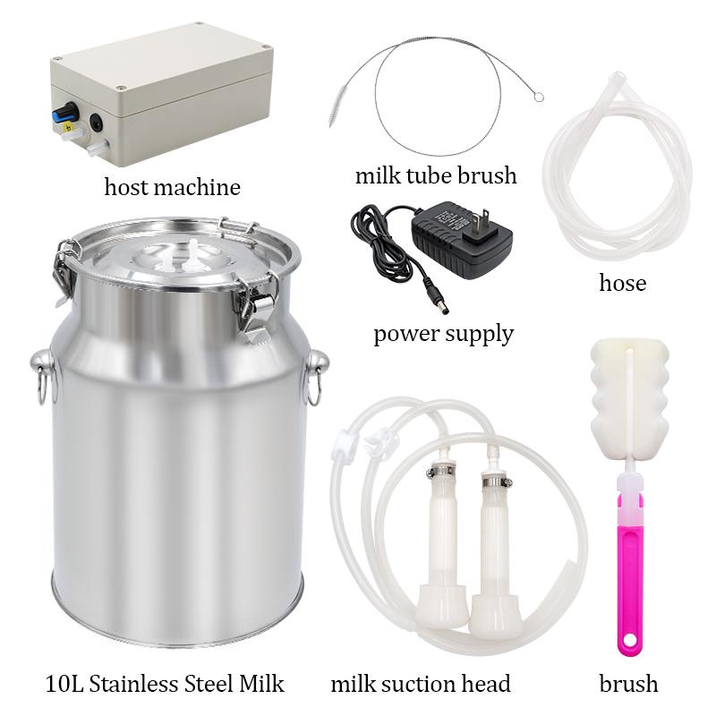 5L/10L Dojicí stroj Elektrický dojicí stroj Farma Kráva Koza Ovce Vakuová pumpa Nádoba Farma Chovatelské vybavení Nastavení intenzity