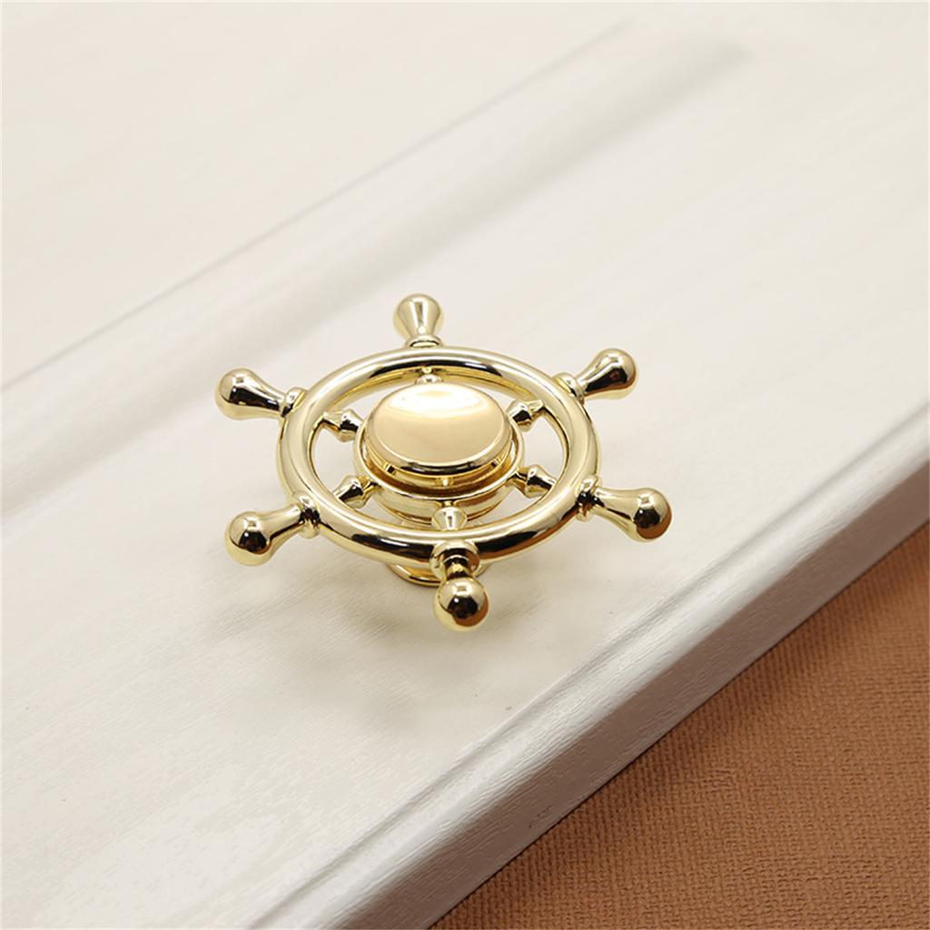 Steering Wheel Wardrobe Knob Zinc Alloy Cabinet Drawer Handle Cupboard Pulls Simple Furniture Decoration Easy To Install