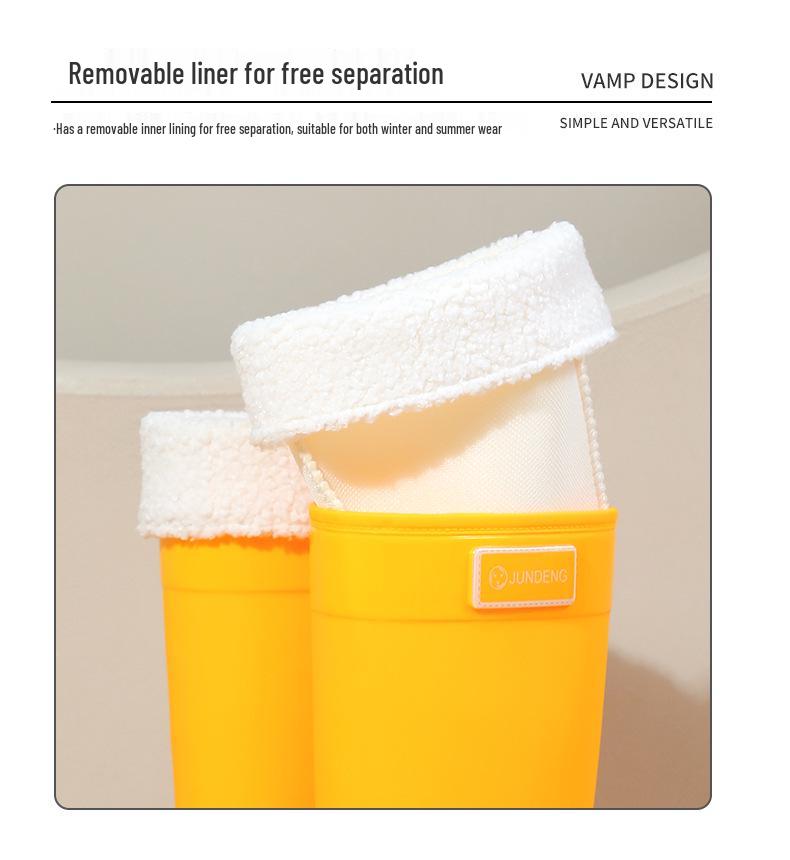 Damesmode Hoge Waterdichte Antislip Rubberen Regenschoenen met Zachte Zool