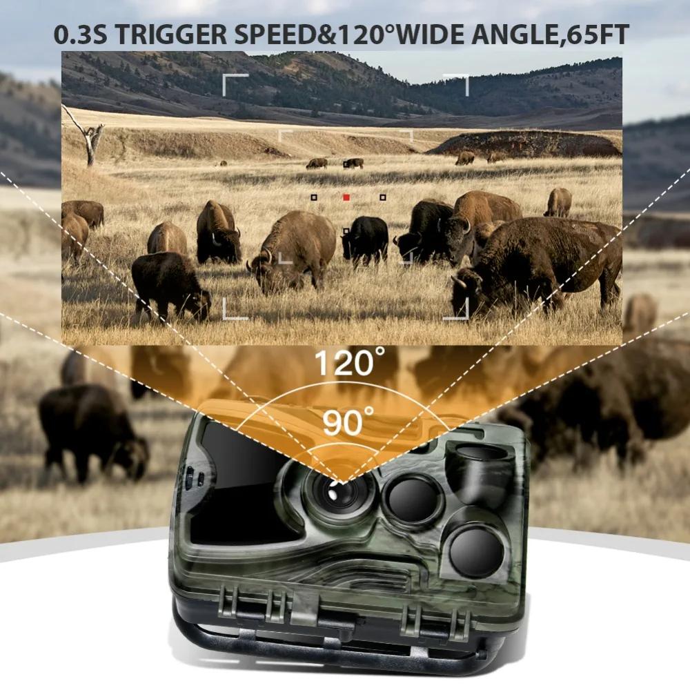 2025 Trail Hunting Camera With 5000Mah Lithium Battery 16MP HC801ALI 1080P IP65 Waterproof Night Version Photo Traps 0.3s Wild Surveillance