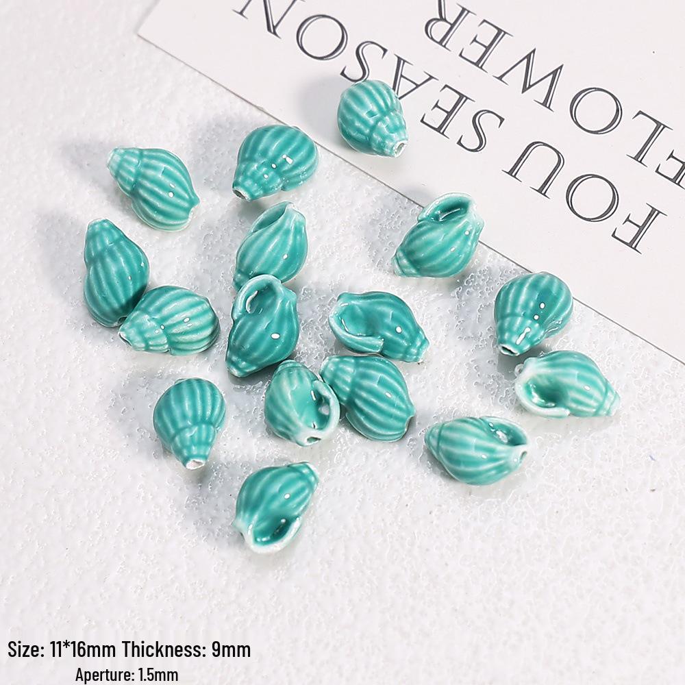 Hand-Painted Ocean Ceramic Beads: Tropical Fish, Starfish, and Seashell Shapes for DIY Jewelry
