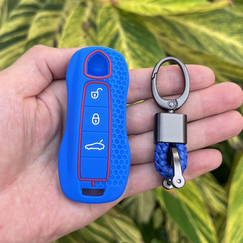 Silicone Car Key Case for Porsche Panamera Macan Cayenne 92A Boxster Carrera Cayman 911 981 991 918 Rubber Remote Cover Shell