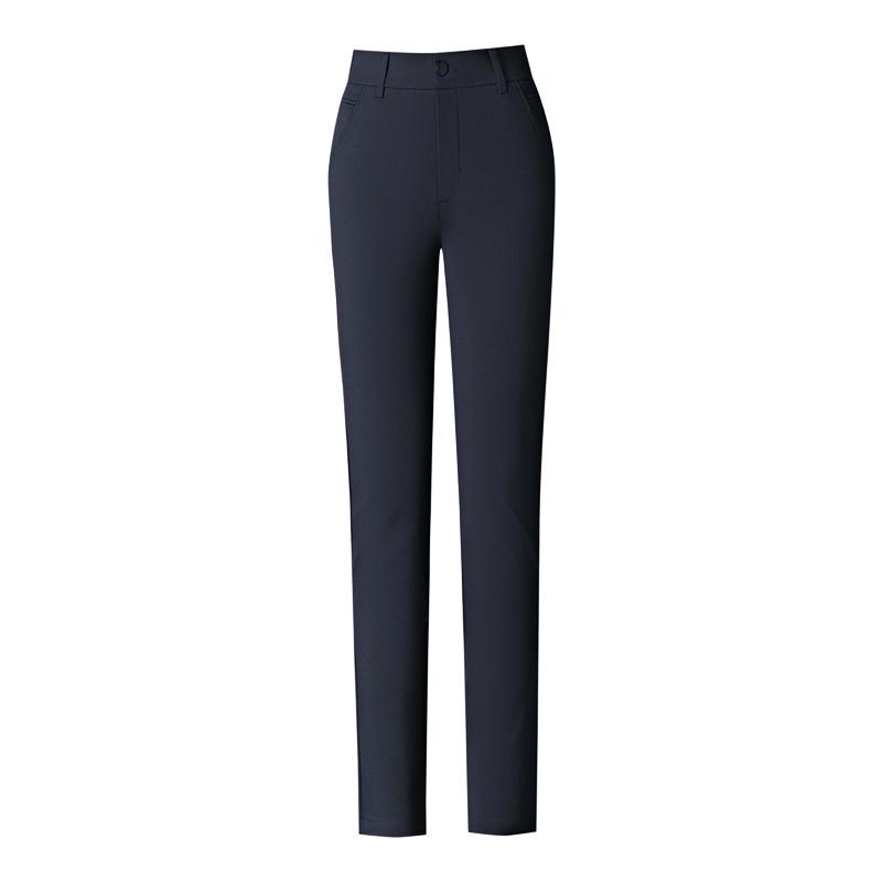 High Waist Straight Leg Casual Pants for Women - Spring 2025 Slimming, Plus Size, Elastic, Long Trousers for Middle-Aged Moms