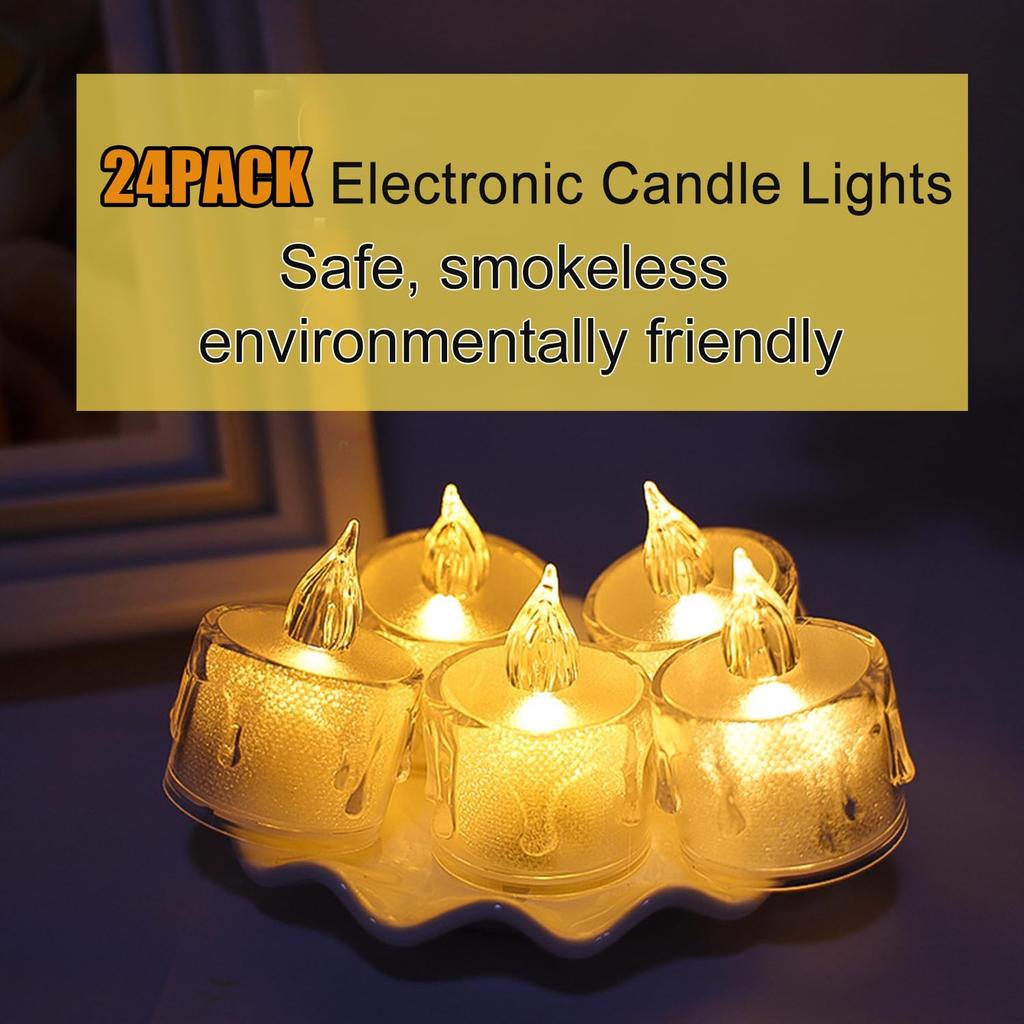 Flammenlose LED-Lichtkerze LED Kristallkerzenlicht Transparente Hülle Elektronische Nachtlampe Dating-Party Feiertag Heimdekoration