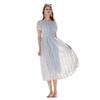 Xiangying Women's Floral Chiffon Puff Sleeve Dress