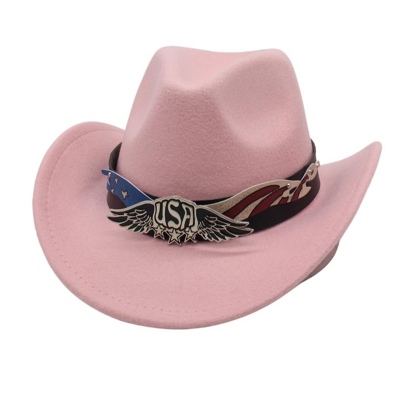 Tibetan Jazz Hat Woolen Shiny Belt Celebrity Style Retro Cowboy Hat Western Cowboy Hat