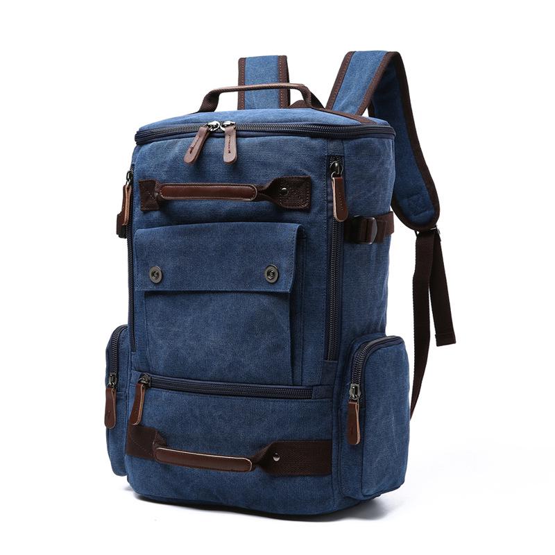 Retro Canvas Large Capacity Durable Laptop Backpack for Travel, Outdoor, and School