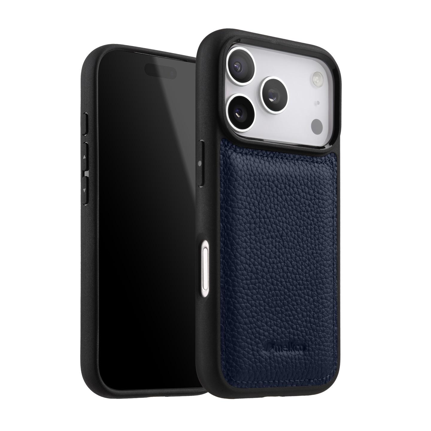 

Настоящий кожаный чехол Melkco для iPhone 17 Pro Max 17 Air Роскошный деловой чехол из коровьей кожи Мягкая задняя крышка телефона с полным покрытием For iPhone17 Pro Max синий