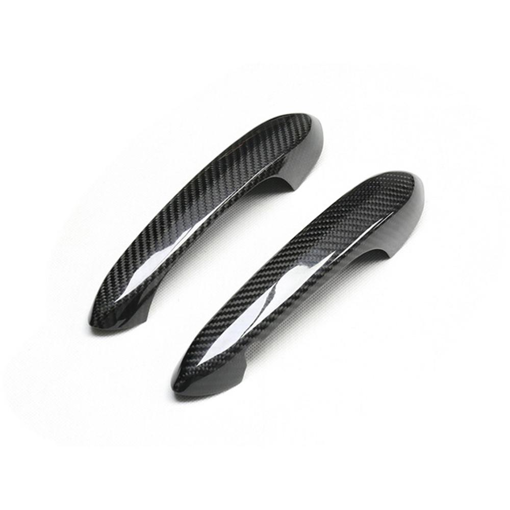 1Pair Carbon Fiber Look Door Handle Cover Trim For Toyota Supra A90 2019-2024