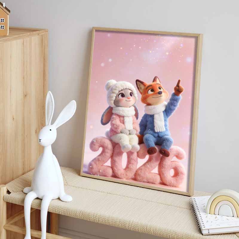 Disney Diamond Painting Zootopia 2026 New Years Healing Cartoon Mosaic Diamond Cross Stitch DIY Gift Home Decor