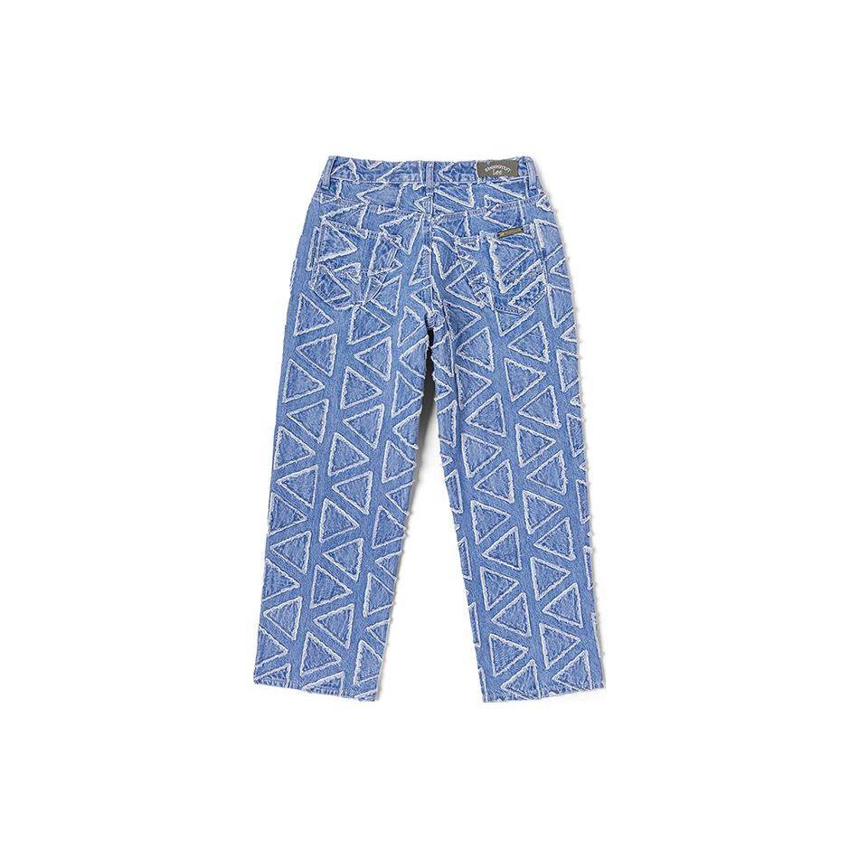 Lee X Randomevent Collaboration SS23 Pattern Printed Loose Fit Button Straight Leg Jeans Unisex Jeans Medium-Blue LUB005303201688A03694