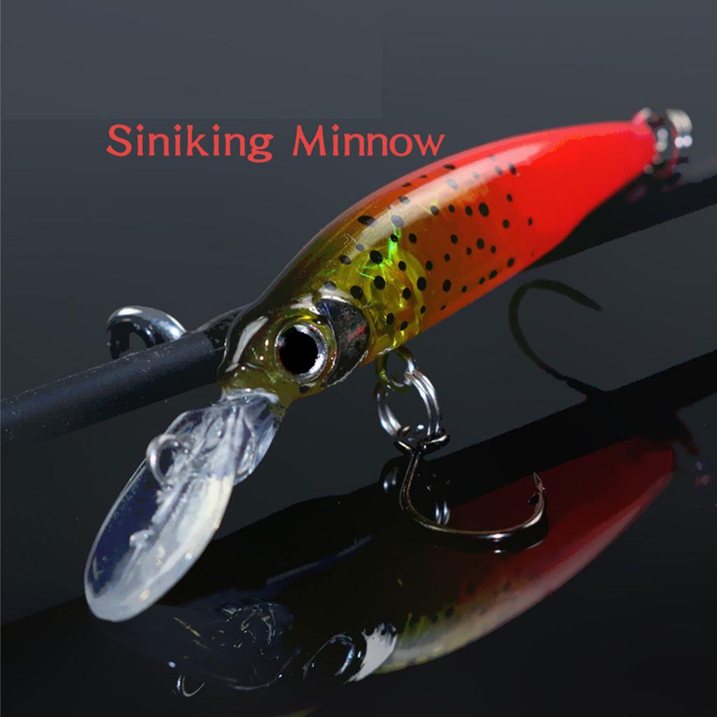 1.8g 40mm Crankbait Baits Sinking Fishing Lures Floating Swimbait Wobbler Hard Baits for Trouts Freshwater Saltwater