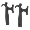 2PCS Nylon Boat Hook Attachment Black Boat Hook Floating Attachment Replacement for Mooring Docking Yacht Kayak