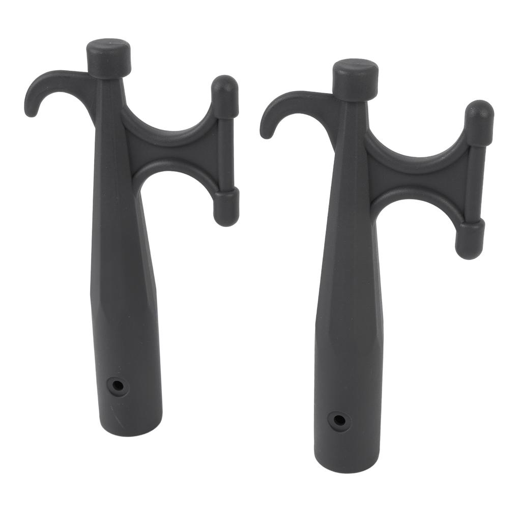 2PCS Nylon Boat Hook Attachment Black Boat Hook Floating Attachment Replacement for Mooring Docking Yacht Kayak
